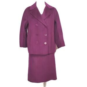 Talbots Fucshia wool blend 2 pc suit size 10